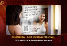 WhatsApp Rolls Out New Privacy Features Signs Anushka Sharma For Campaign,WhatsApp Rolls Out New Privacy Features,New Privacy Features Signs Anushka Sharma,Signs Anushka Sharma For Campaign,Anushka Sharma For Campaign,Mango News,WhatsApp New Privacy Features,WhatsApp partners with Anushka Sharma,Anushka Sharma for privacy campaign,WhatsApp launches new privacy features,WhatsApp joins forces with Anushka Sharma,WhatsApp Launches Privacy Checkup,Anushka Sharma Latest News,Anushka Sharma Latest Updates,WhatsApp Features Latest News,WhatsApp Features Latest Updates
