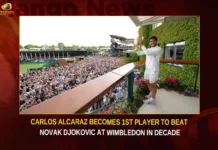Carlos Alcaraz Becomes 1st Player To Beat Novak Djokovic At Wimbledon In Decade,Carlos Alcaraz Becomes 1st Player,1st Player To Beat Novak Djokovic,Novak Djokovic At Wimbledon In Decade,Carlos Alcaraz 1st Player To Beat Novak Djokovic,Mango News,Spanish tennis sensation,20 year old Carlos Alcaraz wins Wimbledon,Carlos Alcaraz Latest News,Carlos Alcaraz beats Novak Djokovic,Wimbledon Final 2023,Wimbledon Final 2023 Latest News,Wimbledon Final 2023 Latest Updates,Novak Djokovic News Today