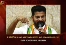 K Kavitha Slams A Revanth Reddy And Demands Apology Over Power Supply Remark,K Kavitha Slams A Revanth Reddy,Demands Apology Over Power Supply,Over Power Supply Remark,Mango News,Kavitha Slams Revanth Reddy,Power Supply Remark News Today,Congress leaders too slam Revanth,Power Supply Remark Latest News,Kavitha Latest News,Kavitha Latest Updates,Revanth Reddy News Today,Revanth Reddy Latest News,Bharat Rashtra Samithi MLC Kavitha,MLC Kavitha News,Anti Farmer Remark