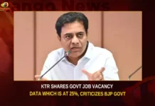 KTR Shares Govt Job Vacancy Data Which Is At 25% Criticizes BJP Govt,KTR Shares Govt Job Vacancy Data,Job Vacancy Data Which Is At 25% Criticizes,25% Criticizes BJP Govt,Job Vacancy Data BJP Govt,Mango News,KTR Accuses BJP Government,KT Rama Rao questions PM Narendra Modi,Govt Job Vacancy Latest News,Govt Job Vacancy Latest Updates,Govt Job Vacancy Live News,BJP Govt Latest News,BJP Govt Latest Updates,Govt Job Vacancy Data Latest News,Govt Job Vacancy Data Latest Updates