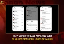 Meta Owned Threads App Gains Over 10 Million Sign Ups In Hours Of Launch,Meta Owned Threads App,Threads App Gains Over 10 Million Sign Ups,10 Million Sign Ups In Hours Of Launch,Mango News,Threads App Owned 10 Million Sign Ups,Threads App Sign Ups In Hours Of Launch,Meta Launches Threads App,Zuckerberg vs Musk,Meta launches Twitter rival app Threads,Meta launches Twitter competitor Threads,Threads App,Threads App Latest News,Threads App Latest Updates,Threads App Live News,Threads App Sign Ups Latest News,Threads App Sign Ups Latest Updates