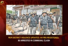 Nuh District Violence Updates 44 FIRs Registered 80 Arrested In Communal Clash,Nuh District Violence Updates,Nuh District 44 FIRs Registered,80 Arrested In Communal Clash,Nuh District,Mango News,Nuh District Violence,Haryana Nuh Violence,Nuh Violence News Live,Communal Clashes In Nuh And Gurugram,Bajrang Dal workers hold protest,VHP to stage big protest in Noida,Haryana violence highlights,Nuh violence spread across Haryana,Haryana clashes,Communal Clash Latest News,Communal Clash Latest Updates,Communal Clash Live News,Nuh District Violence Latest Updates,Nuh District Violence Live News