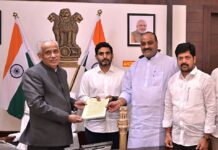 Nara Lokesh meets Governor Abdul Nazeer Complains over Jagans government,Nara Lokesh meets Governor Abdul Nazeer,Governor Abdul Nazeer,Nazeer Complains over Jagans government,Mango News,Lokesh meets Governor,Nara Lokesh along with TDP leaders,Lokesh meets AP Governor,Andhra Pradesh, Breaking news, Politics,NaraLokesh, TDP, Janasena, Yuvagalam, JaiTDP, ITDP, CBN, PawanKalyan,Nara Lokesh Latest News,Nara Lokesh Latest Updates,Governor Abdul Nazeer Latest News,Lokesh over Jagans government Latest News