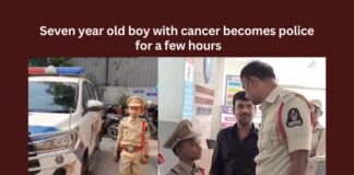 Seven year old boy with cancer becomes police for a few hours,Seven year old boy with cancer,Seven year old boy becomes police,police for a few hours,Mango News,Make a wish, 7 years boy become police, Cancer,Make A Wish India,Make A Wish Foundation,A seven year old wishes to give back,Seven year old boy Latest News,Seven year old boy Latest Updates,Make A Wish Foundation News Today,Make A Wish Foundation Latest News,Make A Wish Foundation Live Updates