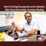 Dont bring bouquets and shawls Minister Komatireddy Venkat Reddy,Dont bring bouquets and shawls,Minister Komatireddy Venkat Reddy,Bouquets and shawls,Komatireddy Venkat Reddy, Telangana, Minister CM Revanth Reddy, CMRF Telangana CM,CM Revanth extends New Year greetings,Mango News,Ministers urge visitors,Komatireddy Venkat Reddy Latest News,Komatireddy Venkat Reddy Latest Updates,Komatireddy Venkat Reddy Live News,Komatireddy News Updates