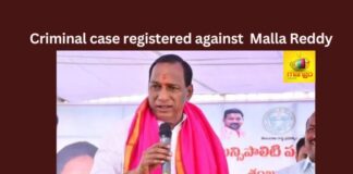 Criminal case registered against former minister and BRS MLA Malla Reddy,Criminal case registered,Criminal case against former minister,BRS MLA Malla Reddy,Criminal case against BRS MLA,CM Revanth Reddy,Criminal case against Malla Reddy,Mango News,Land grab case has been registered,BRS MLA Malla Reddy Latest News,BRS MLA Malla Reddy Latest Updates,BRS MLA Malla Reddy Live News,Malla Reddy Latest News,Malla Reddy Latest Updates
