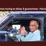 Congress trying to delay 6 guarantees Harish Rao,Congress trying to delay,delay 6 guarantees,Harish Rao on Congress guarantees,BRS, Harish Rao, Telangana, KCR, KTR, Kavitha, Siddipet,Mango News,Six guarantees made by the Congress,Harish Rao wants 6 guarantees rules,Implement 6g In 100 Days,Congress 6 guarantees Latest News,Congress 6 guarantees Latest Updates,Harish Rao Latest News,Harish Rao Latest Updates,Congress guarantees Live Updates