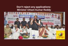 Dont reject any applications Minister Uttam Kumar Reddy,Dont reject any applications,Minister Uttam Kumar Reddy,Revanth Reddy, Bhatti, Telangana, CMO, Praja Palana, Uttam Kumar Reddy,Mango News,Telangana Govt to issue new ration cards,Income declaration for new ration cards,Praja Palana to be Implemented,Minister Uttam Kumar Reddy Latest News,Minister Uttam Kumar Reddy Latest Updates,New ration cards Latest News,Telangana Latest News And Updates,Telangana Politics, Telangana Political News And Updates