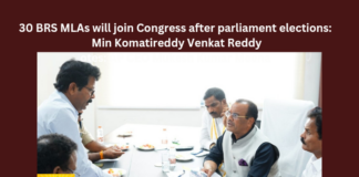 30 BRS MLAs will join Congress, 30 BRS MLAs will join Congress after parliament elections, Minister Komatireddy Venkat Reddy, parliament elections, BRS,Telangana, Congress, Revanth Reddy, Jagadeeshwar Reddy,Telangana Election, minister Komati Reddy, Telangana Latest News And Updates,Telangana Politics,Telangana Political News And Updates,Telangana News,Mango News