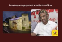 Pensioners, collector office, Pensioners stage protest at collector offices, AP Government, Protest, PRC, senior citizens, AP News Updates, Andhra Pradesh News Updates, Andhra Pradesh, AP Political News, AP Latest news and Updates, AP Politics, AP Elections, Mango News