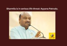 Sharmila, life threat, Ayyana Patrudu, Y.S. Jagan Mohan Reddy, Chief Minister, Security, TDP, APCC, Telugu Desam Party, minister Ayyanna Patrudu, YS Sharmila, andhra pradesh, Mango News, Uttarandhra, North Coastal AP