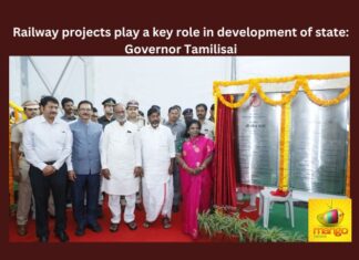 Railway projects play a key role in development of state: Governor Tamilisai Railways, Foundation, Tamilisai Soundararajan, TS Governor, Mallu Bhatti Vikramarka,Revanth Reddy,Hyderabad,Begumpet,narendra modi,Amrit Bharat scheme,Mallu Bhatti Vikramarka,Revanth Reddy News And Live Updates,Telangana News Live,Telangana Latest News And Updates,Mango News,telangana