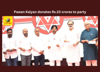 Pawan Kalyan Donates Rs 10 Crores To Party, Pawan Kalyan Donates Party, 10 Crores To Party, Pawan Kalyan, Jana Sena, Varahi, Donation, Rs 10 Crores, Pawan Kalyan Party Funds, Party Funds, Donations To Party Funds, CM Jagan, AP Live Updates, Andhra Pradesh, Political News, Mango News