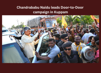 Chandrababu Naidu Leads Door-to-Door Campaign in Kuppam, Door to Door Campaign, Chandrababu Naidu Campaign in Kuppam, Campaign in Kuppam, Kuppam Door to Door Campaign, Chandrababu Naidu, CBN, Bring Babu Back, AP, Telangana, Elections, YS Jagan, AP Live Updates, Andhra Pradesh, Political News, Mango News