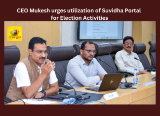 Chief Electoral Officer Urges Utilization of Suvidha Portal for Election Activities, Chief Electoral Officer, Suvidha Portal for Election Activities, Suvidha, ECI, Election Commission, AP CEO, Mukesh Kumar Meena, AP, Elections, Election Commission Latest News, YS Jagan, AP Live Updates, Andhra Pradesh, Political News, Mango News