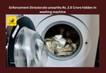 Enforcement Directorate Unearths Rs. 2.5 Crore Hidden In Washing Machine, 2.5 Crore Hidden In Washing Machine, Enforcement Directorate, 2.5 Crore Hidden, Latest Washing Machine Cash Hidden News, Cash Hidden News, Washing Machine, ED Raids, FEMA, ED Finds Rs 25 Cr Cash, Rs.2.5 Crores, ED, Political News, Mango News