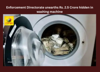 Enforcement Directorate Unearths Rs. 2.5 Crore Hidden In Washing Machine, 2.5 Crore Hidden In Washing Machine, Enforcement Directorate, 2.5 Crore Hidden, Latest Washing Machine Cash Hidden News, Cash Hidden News, Washing Machine, ED Raids, FEMA, ED Finds Rs 25 Cr Cash, Rs.2.5 Crores, ED, Political News, Mango News