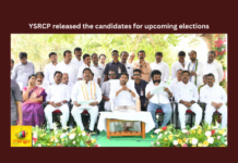 YSRCP released the candidates for upcoming elections