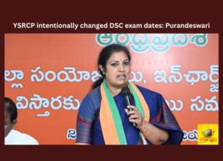 YSRCP Intentionally Changed DSC Exam Dates: Purandeswari, YSRCP Intentionally Changed DSC Exam Dates, DSC Exam Dates Changed, YSRCP Changed DSC Exam Dates, AP, AP BJP, BJP, BJP4India, Chandrababu Naidu, Lokesh, Modi, Purandeswari, YS Jagan, Andhra Pradesh, Political News, Mango News