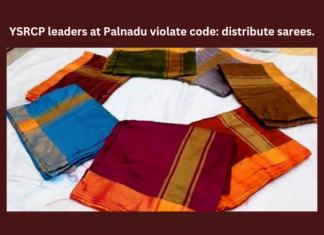 Narasaraopet: YSRCP leaders find themselves embroiled in controversy after distributing sarees to women under the guise of a service program in Nimmathota (3rd Ward) of Narasaraopet town. The incident unfolded during a campaign led by YSRCP leader and NGO representative, Gouse, alongside MLA Gopireddy Srinivasa Reddy. The leaders canvassed from house to house, urging residents to support YSRCP in the upcoming elections. As part of their outreach efforts, they seized the occasion of Ramzan to distribute clothes and cash to women, purportedly as part of a service initiative under their trust. A public meeting held near the local Ram Temple witnessed the distribution of sarees following speeches by the MLA, PUDA Chairman Mittapalli Ramesh, party leader Khajavali Master, and others. After the formalities concluded, the leaders proceeded to distribute the promised items. Women were individually called onto the stage and presented with sarees, with a promise of monetary compensation at a later date, amounting to Rs. 200 each. However, the gesture sparked outcry among opposition parties, prompting them to lodge a complaint with the Election Commission. The incident has ignited debate regarding the ethical conduct of political campaigning and the misuse of service initiatives for electoral gains.