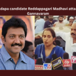 TDP Kadapa Candidate Reddappagari Madhavi Attacked At Gannavaram,AP Polls,AP Politics,AP News,AP Latest News,AP Elections News,TDP News,Mango News,Andhra Pradesh Elections,Elections 2024,AP Elections 2024,TDP Kadapa Candidate Reddappagari Madhavi,Kadapa,Kadapa News,Reddappagari Madhavi,Reddappagari Madhavi News,Gannavaram,Vijayawada News,Kadapa TDP MLA Candidate Madhavi Reddy Attack,Madhavi Reddy Attack News,Gannavaram, YSRCP, TDP, Kadapa, Madhavi, Vallabhaneni Vamsi, Yarlagadda venkata Rao