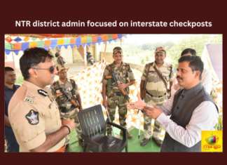 NTR District Admin Focused On Interstate Checkposts,NTR District,AP Polls,AP Politics,AP News,AP Latest News,AP Elections News,TDP News,Mango News,Andhra Pradesh Elections,Elections 2024,AP Elections 2024,Checkposts,NTR District Administration,Commissioner Kanthi Rana,Collector Dilli Rao,NTR District News,Elections,Cash Seizure,CP,Vijayawada Police,Elections, NTR District, Collector S Dilli Rao, Cash Seizure, CP, Vijayawada Police