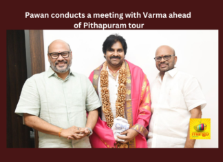 Pawan Conducts A Meeting With Varma Ahead Of Pithapuram Tour,Varahi,Mango News,Pawan Kalyan,Jana Sena,TDP,Alliance,P Gannavaram,Maha Sena Rajesh,Mango News,Vijayawada,Jana Sena Party,Jana Sena Party News,Jana Sena Party Latest News,Jana Sena,Pawan Kalyan News,Pawan Kalyan Latest News,Pawan Kalyan Live,Pawan Kalyan Press Meet,Assembly Elections,Andhra Pradesh,Nadendla Manohar,Varma,Pithapuram Tour,Pawan Kalyan Pithapuram Tour,Pawan Kalyan Pithapuram Tour Updates,Pawan Kalyan Pithapuram Tour News,Pithapuram TDP Incharge Varma Meets Pawan Kalyan,Pawan Kalyan and SVSN Varma Meeting,Pithapuram Varma Meets Pawan Kalyan