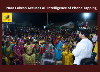 TDP General Secretary Nara Lokesh Accuses AP Intelligence of Phone Tapping,Bring Babu Back,CBN,General Secretary,Lokesh,Yuva Galam,Mangalagiri,AP Polls,AP Politics,AP News,AP Latest News,AP Elections News,TDP News,Mango News,Andhra Pradesh Elections,Elections 2024,AP Elections 2024,TDP,TDP News,TDP Latest News,Phone Tapping Case,DGP,Police,Naidu,Pawan Kalyan,Jana Sena,Vijayawada,Vijayawada News,Bonda Uma Maheswara Rao,Bonda Uma Maheswara Rao News,Nara Chandrababu Naidu,Nara Lokesh,Nara Lokesh Latest News,Nara Lokesh Press Meet,AP Intelligence Department