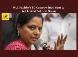 Delhi Liquor Case: MLC Kavitha's ED Custody Ends Sent to Jail Amidst Political Drama, Delhi Liquor Case, MLC Kavitha ED Custody Ends, Sent to Jail Amidst Political Drama, Political Drama, Liquor Case, BRS, Congress, Kalvakuntla Kavitha, KCR, Delhi, Telangana, TS Live Updates, Telangana, Political News, Mango News