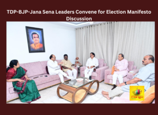 TDP-BJP-Jana Sena Leaders Convene for Election Manifesto Discussion, Election Manifesto Discussion, Election Manifesto, Alliance Manifesto, Alliance, BJP, Jana Sena, Manifesto, Purandeswari, TDP, YS Jagan, Lok Sabha Elections, AP Live Updates, Andhra Pradesh, Political News, Mango News