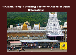 Tirumala Temple Cleaning Ceremony Ahead of Ugadi Celebrations, Tirumala Temple Cleaning Ceremony, Tirumala Temple Ugadi Celebrations, Ugadi Celebrations, Tirumala Temple, Latest Tirumala News, Cleaning Ceremony Tirumala Temple, Tirumala, Tirupati, Ugadi, Yedu kondalu, Thirupathi News, AP Live Updates, Andhra Pradesh, Mango News