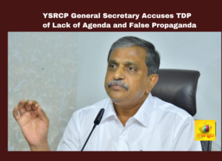 YSRCP General Secretary Accuses TDP of Lack of Agenda and False Propaganda, YSRCP General Secretary Accuses, False Propaganda, YSRCP False Propaganda, Lack of Agenda, Sajjala, YSRCP, YS Jagan, AP Government, Latest YSRCP News, Elections, Lok Sabha Elections, AP Live Updates, Andhra Pradesh, Political News, Mango News