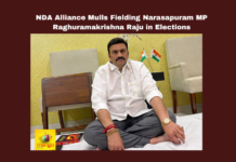 NDA Alliance Mulls Fielding Narasapuram MP Raghuramakrishna Raju in Elections, NDA Alliance Mulls Fielding Narasapuram MP, NDA Alliance, Narasapuram MP Raghuramakrishna Raju, MP Raghuramakrishna Raju, Raghuramakrishnam Raju, RRR, Narasapuram, TDP, BJP, YSRCP, Elections, Lok Sabha Elections, AP Live Updates, Andhra Pradesh, Political News, Mango News