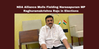NDA Alliance Mulls Fielding Narasapuram MP Raghuramakrishna Raju in Elections, NDA Alliance Mulls Fielding Narasapuram MP, NDA Alliance, Narasapuram MP Raghuramakrishna Raju, MP Raghuramakrishna Raju, Raghuramakrishnam Raju, RRR, Narasapuram, TDP, BJP, YSRCP, Elections, Lok Sabha Elections, AP Live Updates, Andhra Pradesh, Political News, Mango News