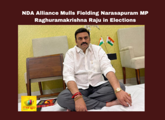 NDA Alliance Mulls Fielding Narasapuram MP Raghuramakrishna Raju in Elections, NDA Alliance Mulls Fielding Narasapuram MP, NDA Alliance, Narasapuram MP Raghuramakrishna Raju, MP Raghuramakrishna Raju, Raghuramakrishnam Raju, RRR, Narasapuram, TDP, BJP, YSRCP, Elections, Lok Sabha Elections, AP Live Updates, Andhra Pradesh, Political News, Mango News