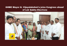 GHMC Mayor G. Vijayalakshmi'S Joins Congress Ahead Of Lok Sabha Elections, GHMC Mayor Vijayalakshmi Joins Congress, Ahead Of Lok Sabha Elections, Ahead Of Lok Sabha Elections GHMC Mayor Joins Congress, GHMC Mayor Joins Congress, Congress, GHMC, Hyderabad, Mayor Vijayalakshmi, K Kesava Rao, Revanth Reddy, Elections, Telangana, Parliament Election, Political News, Mango News