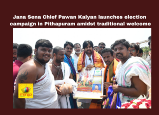 Jana Sena Chief Pawan Kalyan Launches Election Campaign In Pithapuram Amidst Traditional Welcome, Jana Sena Chief Pawan Kalyan Launches Election Campaign, Pithapuram Amidst Traditional Welcome, Pithapuram Election Campaign, Pawan Kalyan Campaign In Pithapuram, Election Campaign, Pawan Kalyan Launches Election Campaign, Pawan Kalyan, Pithapuram, Election Campaign, Polls, Lok Sabha Elections, Telangana Live Updates, AP Live Updates, Telangana, Andhra Pradesh, Political News, Mango News