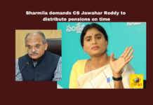 Sharmila Demands CS Jawahar Reddy 6To Distribute Pensions On Time, Sharmila Demands CS Jawahar Reddy, Distribute Pensions On Time, AP Pensions On Time, CS Jawahar Reddy, YS Sharmila, Congress, Chief Secretary, Government, Machinery, General Elections, Lok Sabha Elections, AP Live Updates, Andhra Pradesh, Political News, Mango News