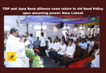TDP And Jana Sena Alliance Vows Return To Old Sand Policy Upon Assuming Power: Nara Lokesh, TDP And Jana Sena Alliance, Old Sand Policy, DP And Jana Sena Alliance Vows Return To Old Sand Policy, Old Sand, Nara Lokesh, TDP, Sand Policy, Chandrababu Naidu, Jana Sena, Pawan Kalyan, Lok Sabha Elections, AP Live Updates, Andhra Pradesh, Political News, Mango News