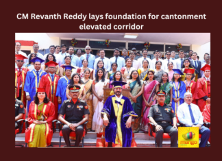 CM Revanth Reddy lays foundation for cantonment elevated corridor Revanth Reddy, Telangana CM, Telangana, TS, Elevated corridor, Hyderabad, Union Defense Minister, Rajnath Singh,Revanth Reddy News And Live Updates, Telangna Congress Party,Telangana Latest News And Updates,Telangana Politics, Telangana Political News And Updates,Hyderabad News,Mango News