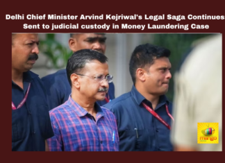 Delhi Chief Minister Arvind Kejriwal's Legal Saga Continues: Sent To Judicial Custody In Money Laundering Case, Delhi Chief Minister, Kejriwal Judicial Custody, Kejriwal Legal Saga Continues, Kejriwal Arrest, Money Laundering Case, Delhi, Kejriwal, Arrest, Tihar Jail, General Elections, Lok Sabha Elections, AP Live Updates, Andhra Pradesh, Political News, Mango News