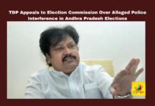 TDP Appeals to Election Commission Over Alleged Police Interference in Andhra Pradesh Elections, TDP Appeals to Election Commission, Alleged Police Interference in Andhra Pradesh Elections, Police Interference in Andhra Pradesh Elections, Telugu Desam, Naidu, Chandrababu, AP Elections, Campaign, Election Commission, AP News, General Elections, Lok Sabha Elections, AP Live Updates, Andhra Pradesh, Political News, Mango News