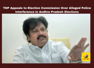 TDP Appeals to Election Commission Over Alleged Police Interference in Andhra Pradesh Elections, TDP Appeals to Election Commission, Alleged Police Interference in Andhra Pradesh Elections, Police Interference in Andhra Pradesh Elections, Telugu Desam, Naidu, Chandrababu, AP Elections, Campaign, Election Commission, AP News, General Elections, Lok Sabha Elections, AP Live Updates, Andhra Pradesh, Political News, Mango News