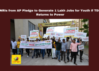 NRIs from AP Pledge to Generate 1 Lakh Jobs for Youth if TDP Returns to Power, NRIs from AP Pledge to Generate 1 Lakh Jobs, NRIs from AP, If TDP Returns to Power Generate 1 Lakh Jobs, Generate 1 Lakh Jobs NRIs AP Pledge, NRIs Pledge AP, TDP, NRI wing, IT jobs Elections Manifesto, Telugu Desam, General Elections, Lok Sabha Elections, AP Live Updates, Andhra Pradesh, Political News, Mango News