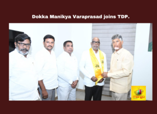 Dokka Manikya Varaprasad Joins TDP, Manikya Varaprasad Joins TDP, TDP, Dokka, YSRCP, Guntur, Politics, Guntur Politcs, Guntur Political News, Dokka Manikya Varaprasad, General Elections, Lok Sabha Elections, AP Live Updates, Andhra Pradesh, Political News, Mango News