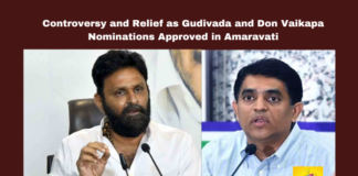 Controversy and Relief as Gudivada and Don Vaikapa Nominations Approved in Amaravati, Controversy and Relief as Gudivada, Don Vaikapa Nominations Approved in Amaravati, Gudivada Controversy, Don Vaikapa Nominations, Amaravati Politics News, Gudivada Politics, Buggana, Kodali Nani, Nomination, Returning Officers, ECI, Elections, Confusion, General Elections, Lok Sabha Elections, AP Live Updates, Andhra Pradesh, Political News, Mango News