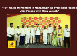 "TDP Gains Momentum in Mangalagiri as Prominent Figures Join Forces with Nara Lokesh", TDP Gains Momentum in Mangalagiri, Prominent Figures Join Forces with Nara Lokesh, Mangalagiri as Prominent, Mangalagiri, Mangalagiri Politics, Mangalagiri Nara Lokesh, Telugu Desam, Nara Chandrababu, Naidu, Nara Lokesh, TDP, NDA, Janasena, Pawan Kalyan, Alliance, General Elections, Lok Sabha Elections, AP Live Updates, Andhra Pradesh, Political News, Mango News