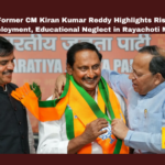 "Former CM Kiran Kumar Reddy Highlights Rising Unemployment Educational Neglect in Rayachoti Meeting", Former CM Kiran Kumar Reddy Highlights Rising Unemployment, Educational Neglect in Rayachoti Meeting, Educational Neglect, BJP, Rayachoti, Nallari Kiran Kumar Reddy, Unemployment, Educational Institutions, Vaikapa Government, NDA Alliance, Fee Reimbursement, Annamayya District, Private Education, General Elections, Lok Sabha Elections, AP Live Updates, Andhra Pradesh, Political News, Mango News