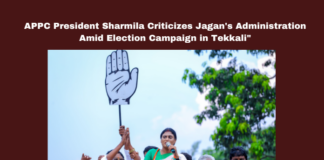APPC President Sharmila, Jagan Mohan Reddy, Tekkali, Srikakulam, election campaign, electoral promises, governance, alcohol prohibition, social welfare, Andhra Pradesh