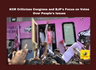 KCR Criticizes Congress and BJP's Focus on Votes Over People's Issues, KCR Criticizes Congress and BJP, KCR Criticizes, Congress and BJP Focus on Votes Over People Issues, People Issues, Congress and BJP Focus on Votes, Khammam, BJP, BRS, KCR, Lok Sabha Elections, Coalition Government, Nama Nageswara Rao, General Elections, Lok Sabha Elections, Political News, TS Live Updates, Telangana, Mango News